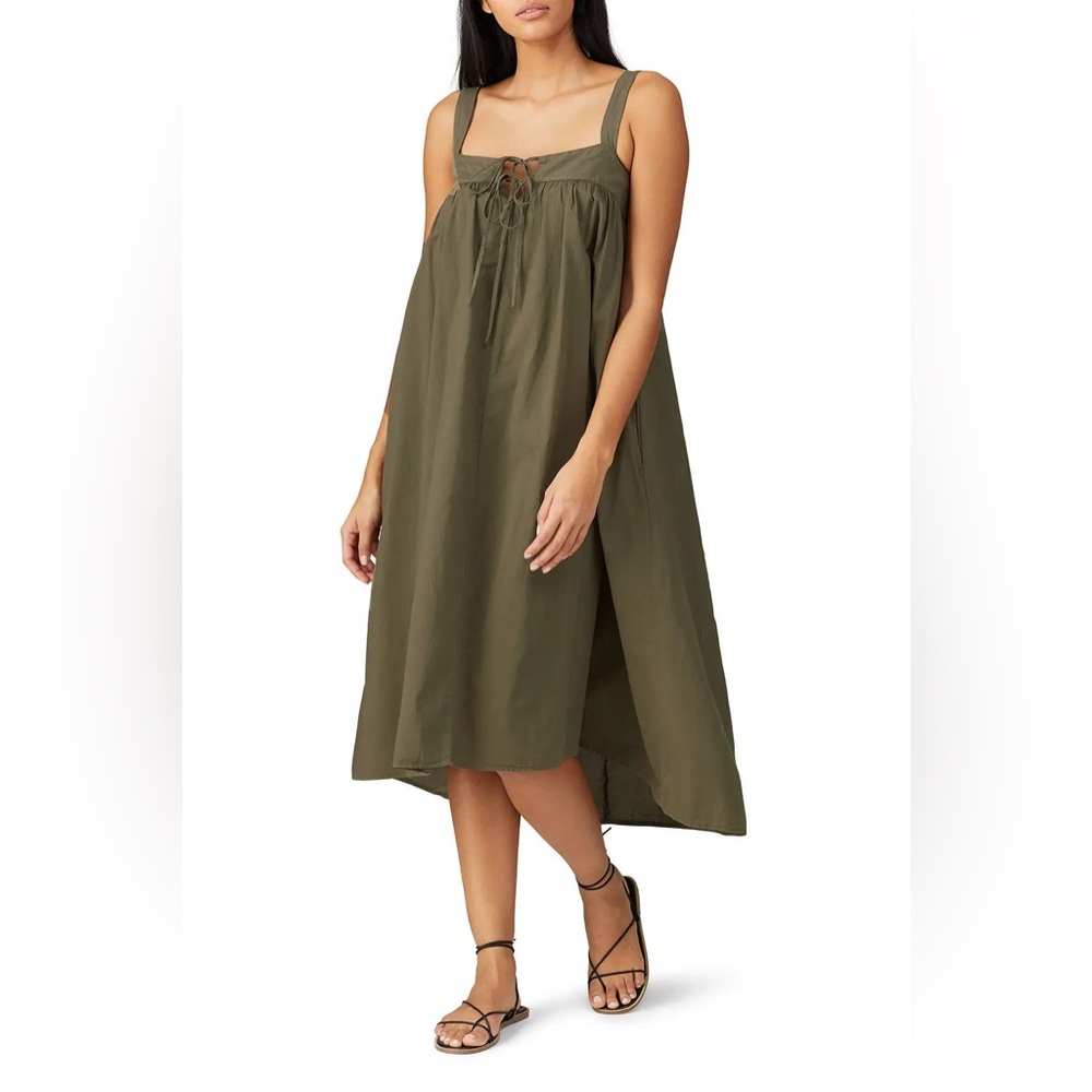 XIRENA Kynsley Dress Bottle Green Sleeveless Dress